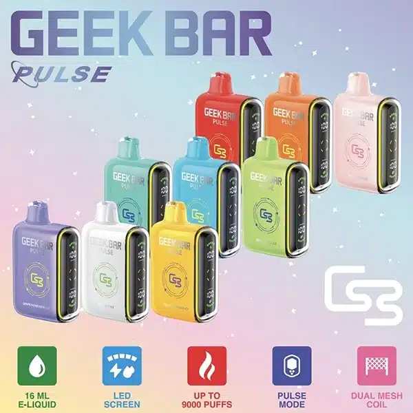 ​GEEK BAR Pulse 小火箭 15000口 拋棄式電子煙 ｜雙模式切換 ｜智慧螢幕